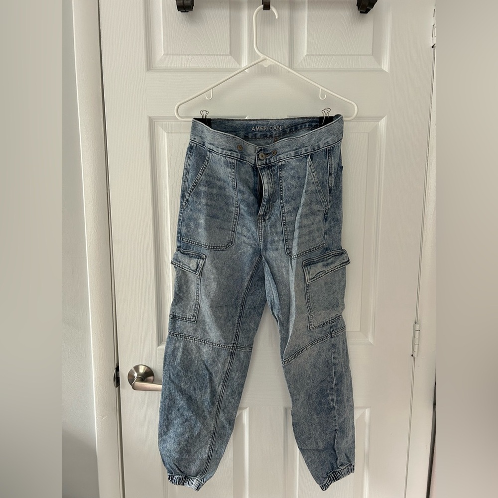 Acid wash American Eagle Outfitters Blue Jogger Jeans